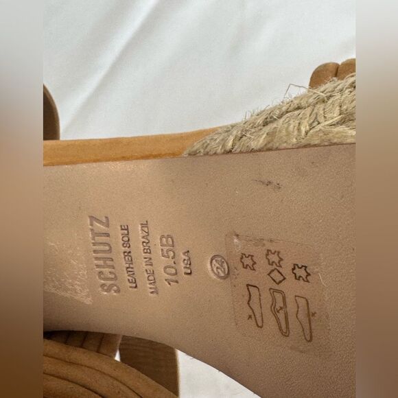 Schutz Women's Blisse Nubuck Sandal Tan Suede Sz 10.5 - Picture 7 of 7